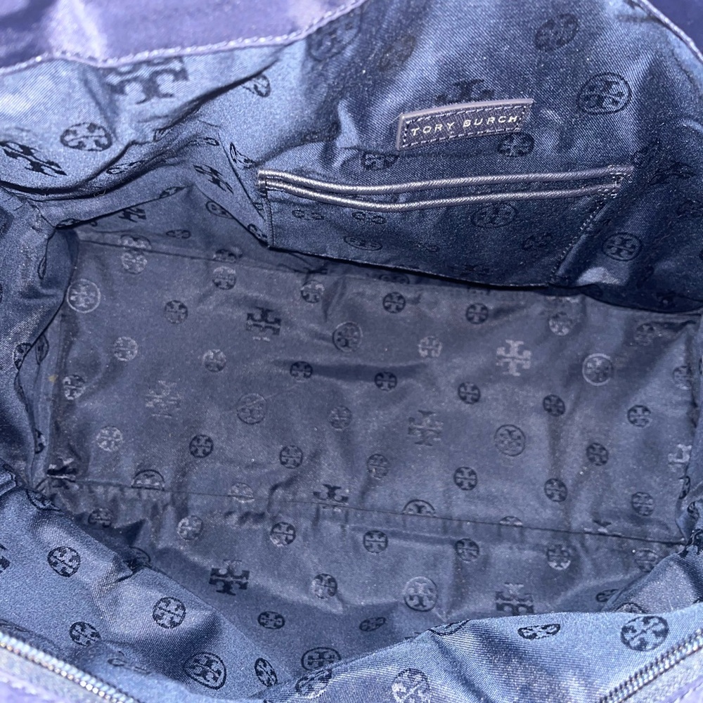 Tory Burch Navy Ella PACKABLE Tote - Picture 6 of 8